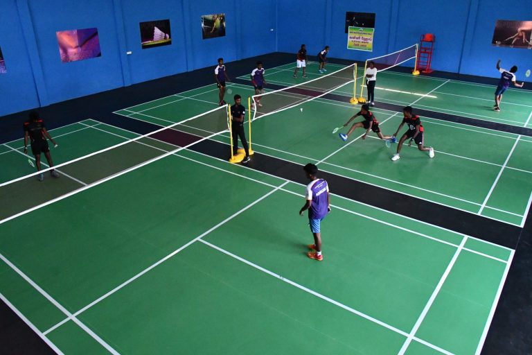 Vanni Hope and the Foundation of Goodness unveil new badminton courts at the University of Vavuniya.