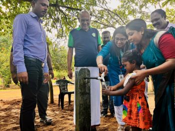 Sri Lankan child benefiting from World Vision Lanka and Vanni Hope water project