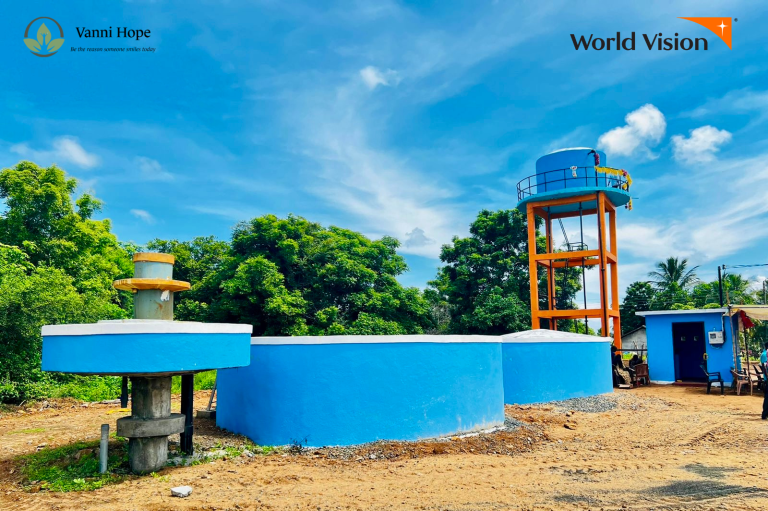 World Vision Lanka and Vanni Hope partner together to deliver a water project in rural Sri Lanka.