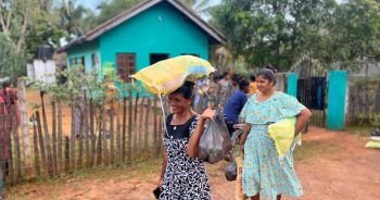 Emergency food relief distribution by Vanni Hope Sri Lanka to flood-affected families in Vantharumoolai Village, Batticaloa District after Cyclone Ditwah
