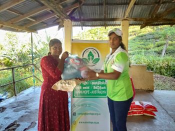 Vanni Hope providing emergency flood relief to displaced families from Palmerston and Kalganda Estates in Nuwara Eliya after Cyclone Ditwah