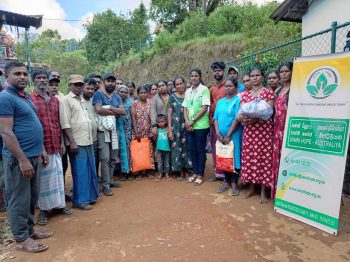 Vanni Hope distributing dry-ration packs to 80 displaced families in Dessford Upper and Lower Divisions after Cyclone Ditwah