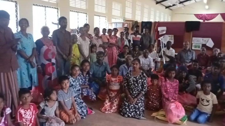 Emergency food relief provided by Vanni Hope Sri Lanka to families in Gonakelle Estate, Nuwara Eliya District after heavy rains and landslides