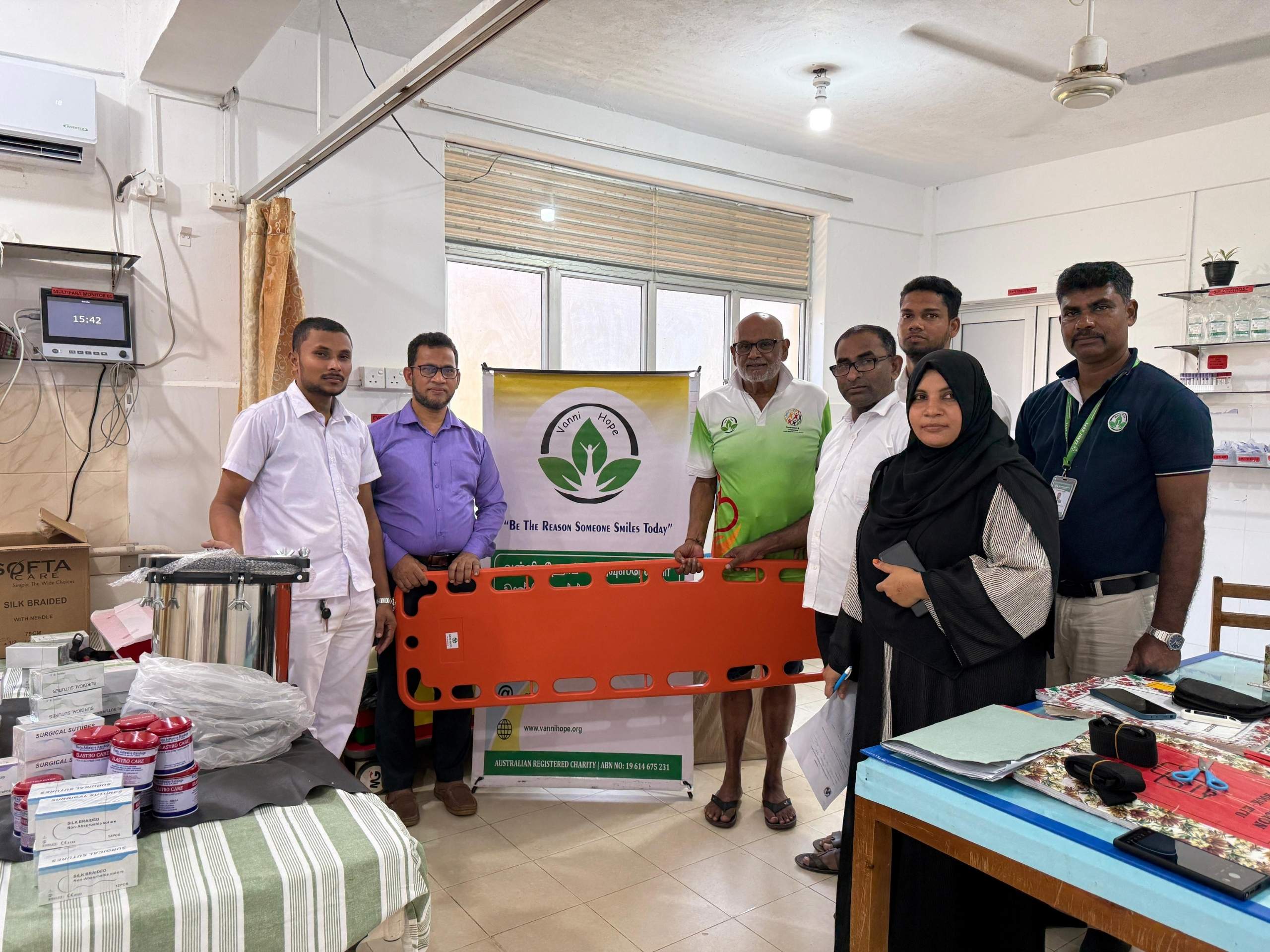Emergency medical equipment provided to strengthen Emergency Treatment Units at government hospitals in the Ampara District by Vanni Hope