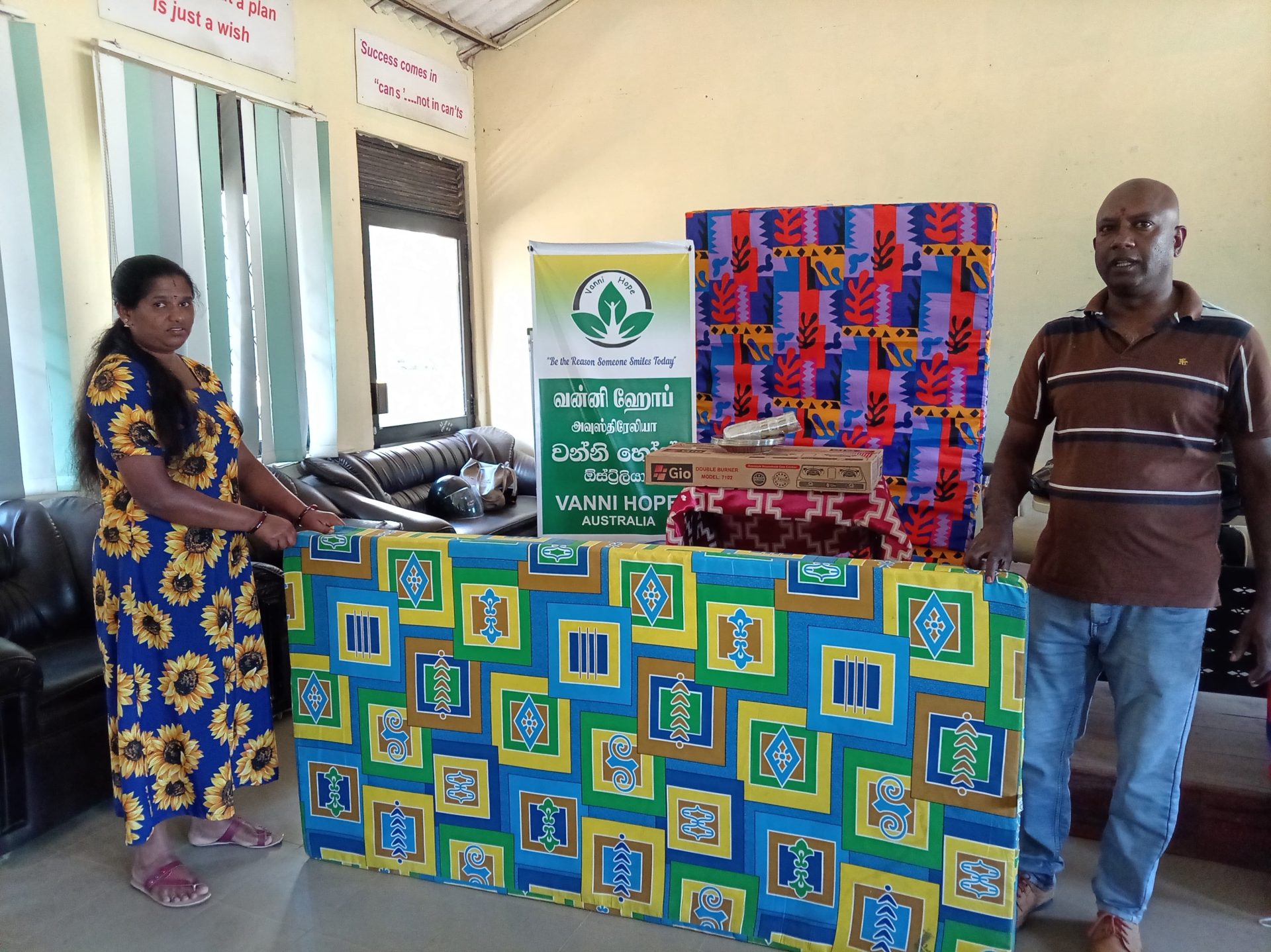 Household items distributed to families in Holbrook, Agarapathana after landslides and Cyclone Ditwah