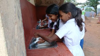 drinking water facility at rural school in Kegalle District, water storage tank installed at Tamil school, clean water access for school children Sri Lanka, drinking water infrastructure at Yatiyanthota school, students benefiting from clean water facilities, rural school water project in Sabaragamuwa Province, community drinking water point near school