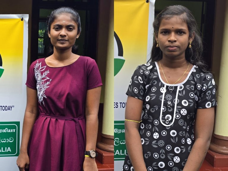 Student sponsorship support for Kartheepany and Anuska through Vanni Hope across Sri Lanka