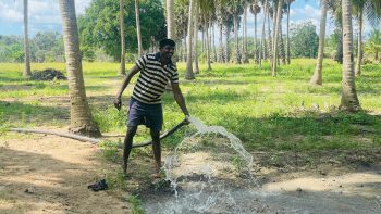 irrigation pipe distribution Sri Lanka, flood affected farmers Vavuniya, Andiyapuliyankulam agriculture recovery, rural livelihood support Northern Province, farming families irrigation restoration, post flood irrigation repair Sri Lanka