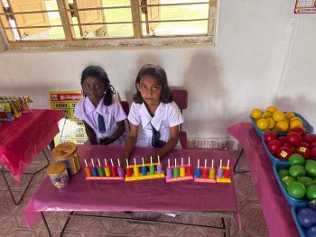 Vellawely Kalaimagal Maha Vidyalayam mathematics classroom opening, students attending classroom opening event Batticaloa, school children engaging with mathematics learning tools Sri Lanka, teachers and students gathered in classroom setting, mathematics equipment arranged in classroom Batticaloa, students participating in interactive learning activities Sri Lanka, rural school education support project Eastern Province, classroom environment with students and teachers Batticaloa