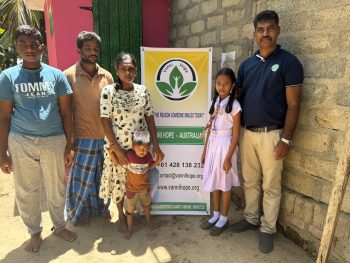 toilet facility handover, sanitation project Sri Lanka, Umari family support, Thirukkovil humanitarian project, Ampara community assistance, Vanni Hope project, rural sanitation initiative, family hygiene support, PLMC Australia sponsorship, safe toilet construction Sri Lanka
