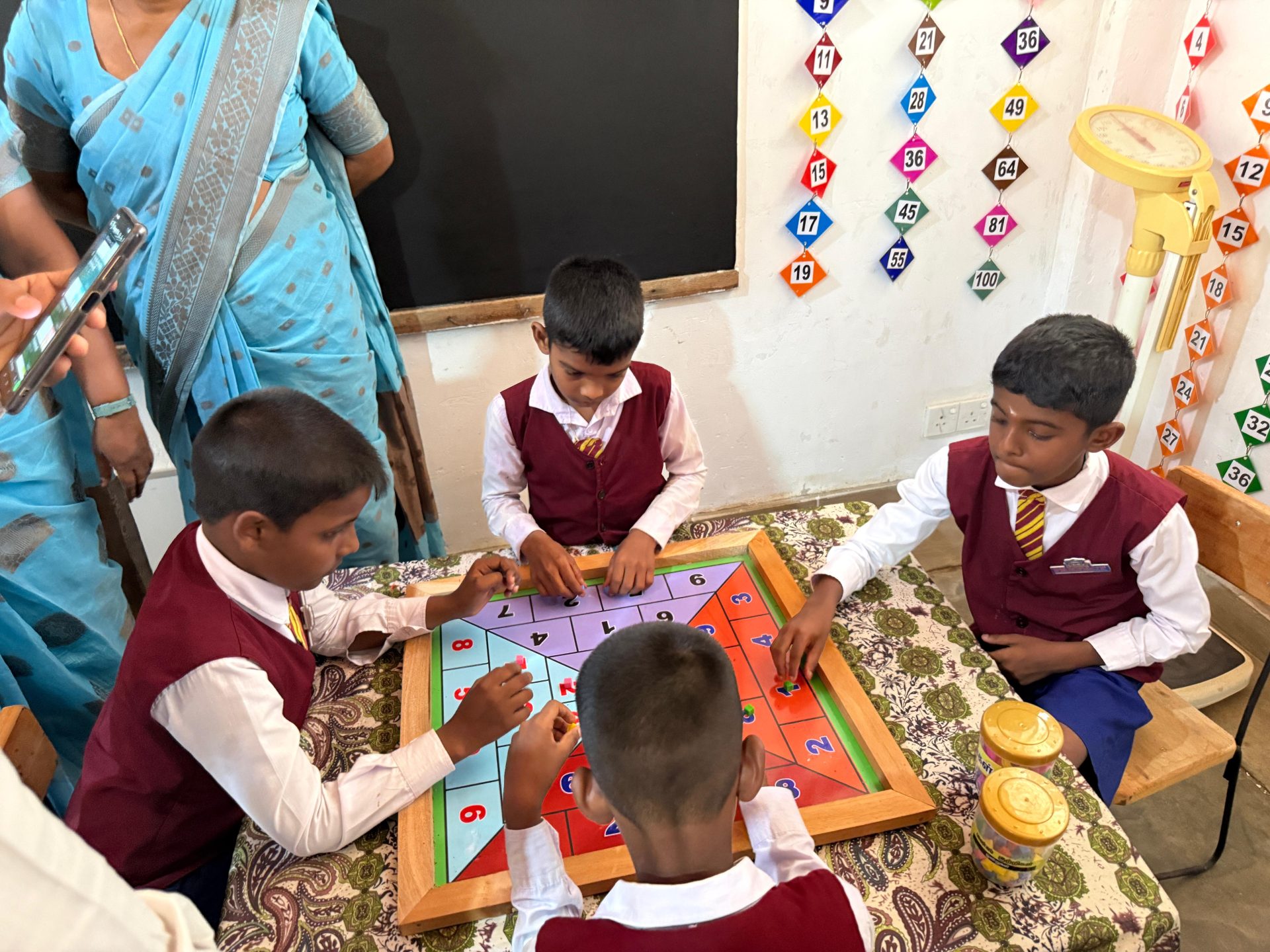 Mathematics laboratory Sri Lanka, Thandiyadi school students, Ampara education support, math learning classroom, Vanni Hope education project, Thirukkovil school development, practical mathematics learning, rural school Sri Lanka, student classroom activities, educational resources donation