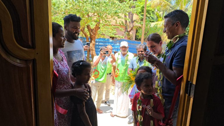 Jaffna family support, home renovation project, safe water initiative, borewell construction Jaffna, Vanni Hope project, housing support Sri Lanka, beneficiary family Jaffna, safe housing initiative, community development project, family wellbeing support