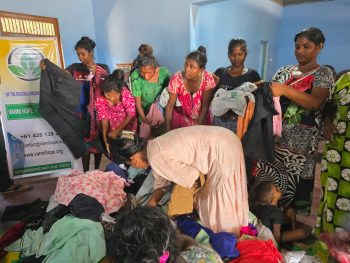Vanni Hope, Clothing Distribution, Essential Items Distribution, Srivallipuram Village, Thirukovil, Ampara District, Humanitarian Assistance, Community Support, Low Income Families, Poverty Relief, Indigenous Communities, Sri Lanka Charity, Rural Development, Family Support, Social Welfare