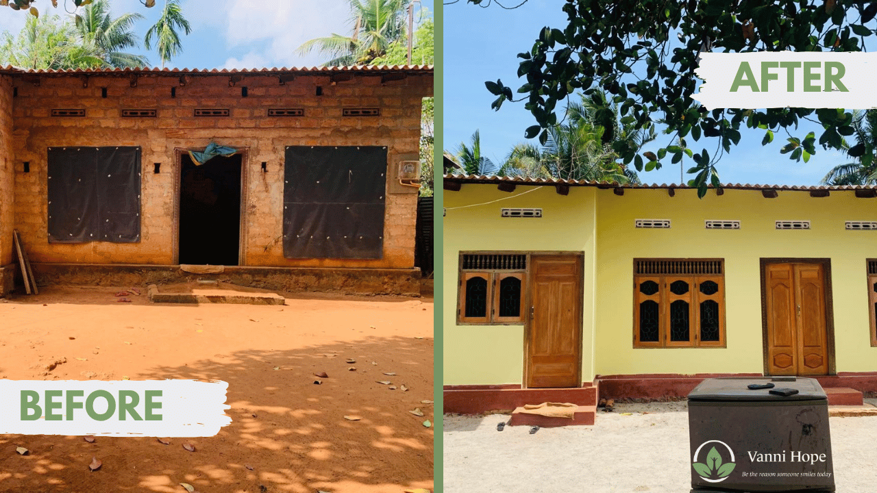 Before and after vanni hope fixed this sri lankan family's house