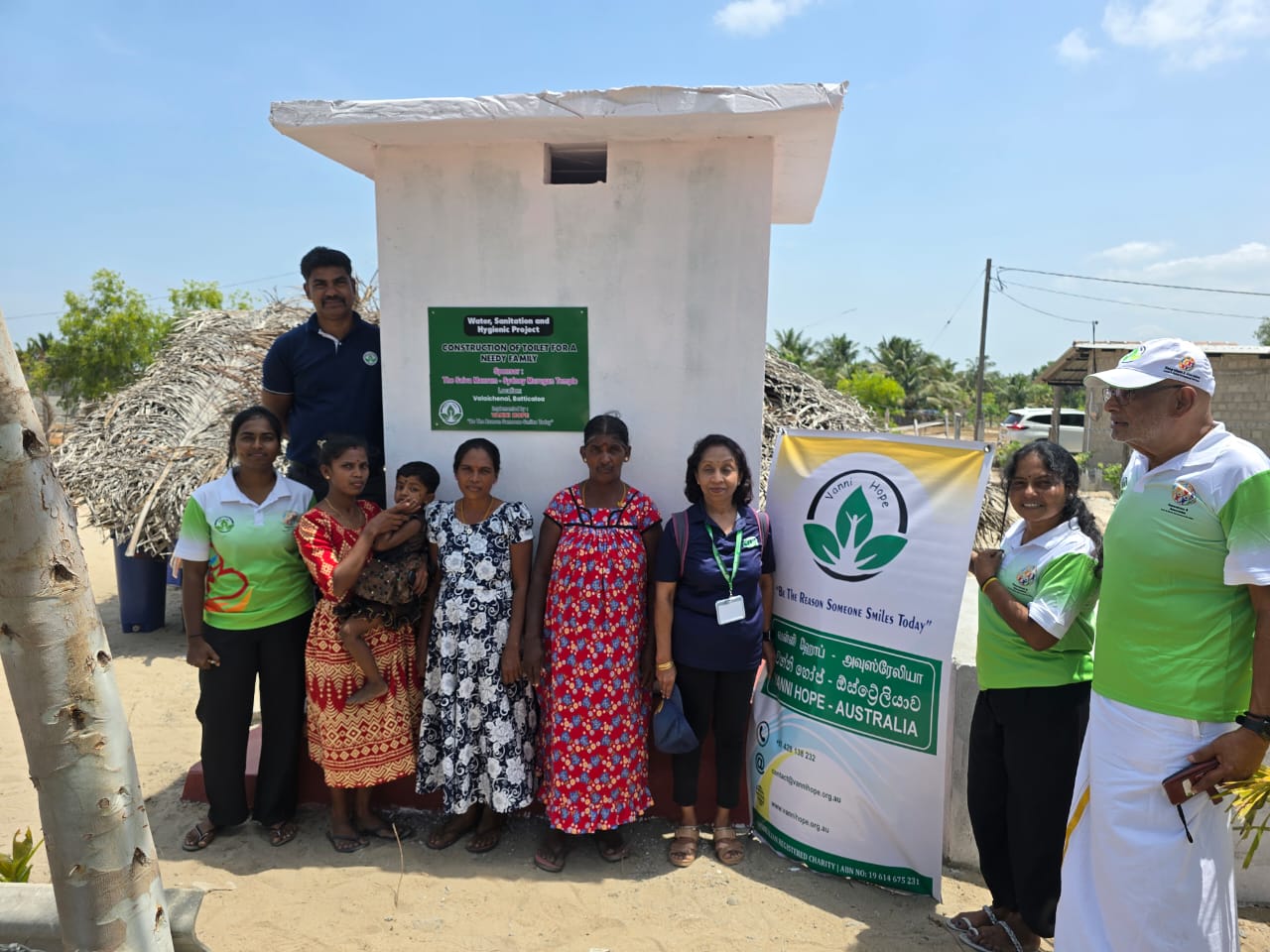 Vanni Hope, The Saiva Manram, Sydney Murugan Temple, Safe Sanitation, Sanitation Facilities, Household Toilet, Valaichchenai, Batticaloa, WASH, Health and Hygiene, Toilet Construction, Sanitation Support, Family Support, Community Health, Hygiene, Sri Lanka