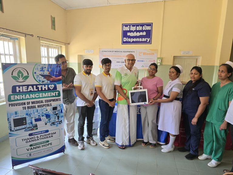 Galaha Hospital, Kandy, Medical Equipment, Emergency Healthcare, Patient Monitoring, ECG Machine, Healthcare Support, Bloom 2026, AIESEC Colombo North, Rotaract Club Colombo Mid Town, Vanni Hope, Sri Lanka